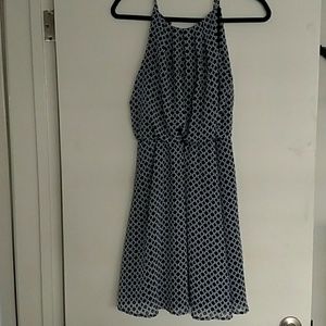 Blue pattern dress