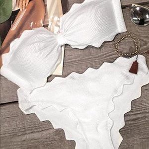 CUPSHE Retro White Bikini NWT. Both in size M.