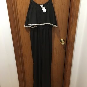 NEW Black long pants romper - tags attached