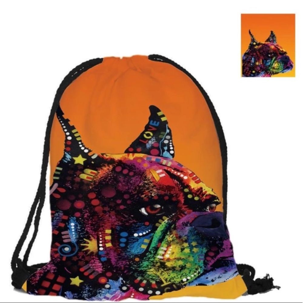 Boxer Drawstring Bag (Cropped Ears)
