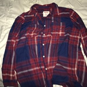 Oversized Blue and Red Flannel