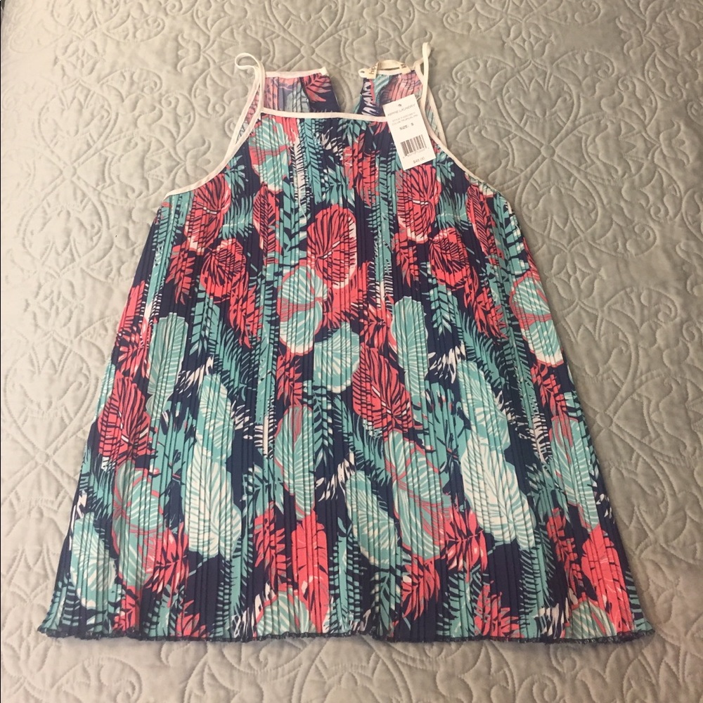 Tropical print tank top