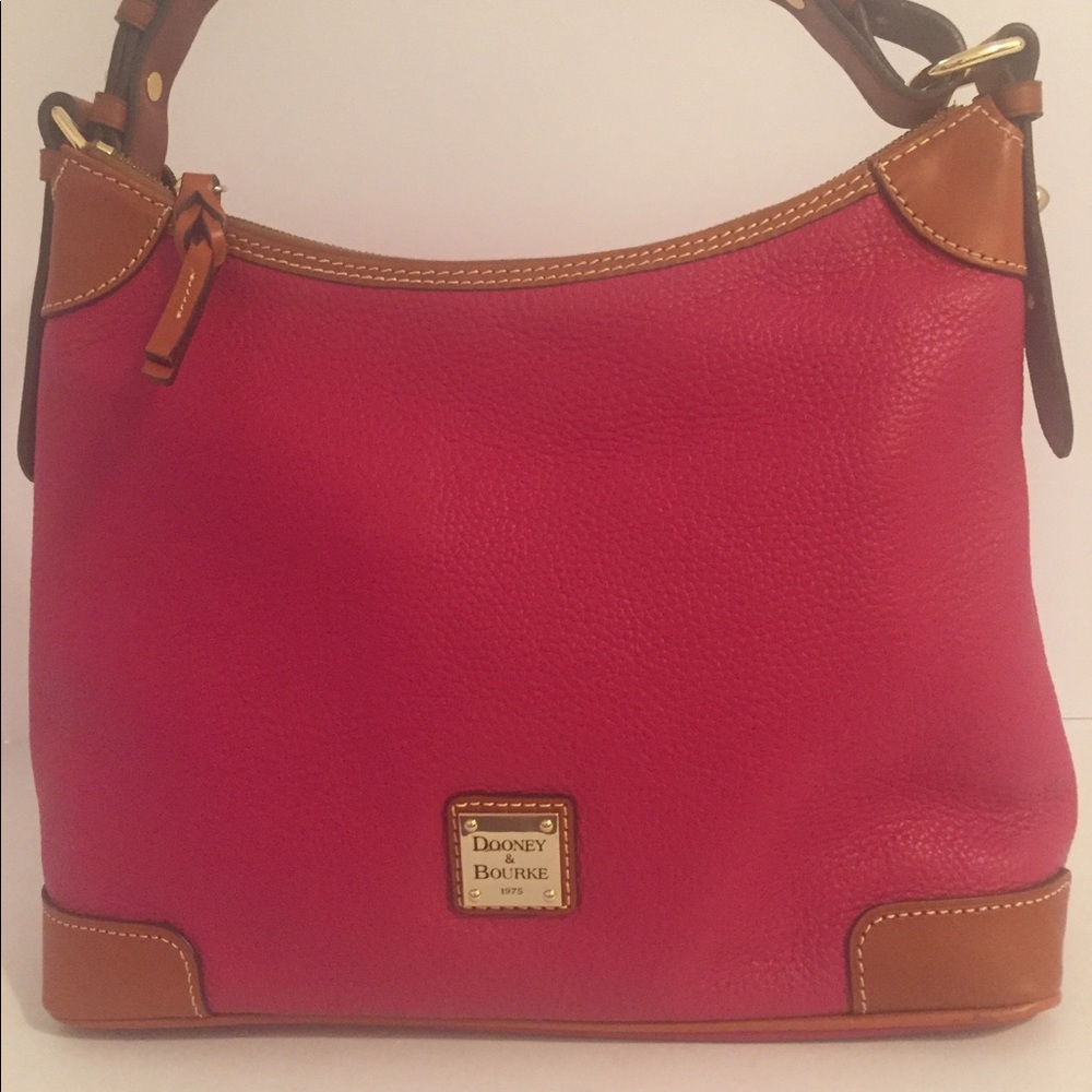 Dooney & Bourke Pink Pebbled Grain Hobo