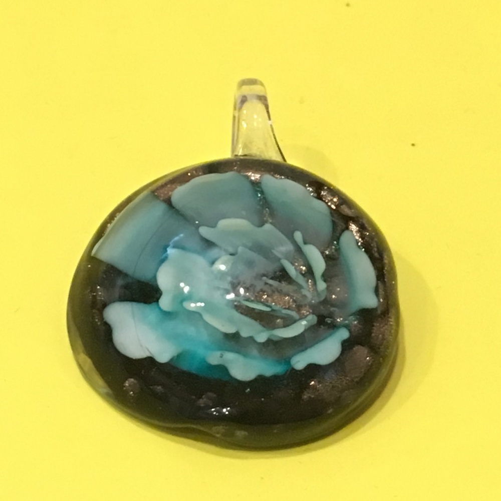Handmade Glass Flower Pendant
