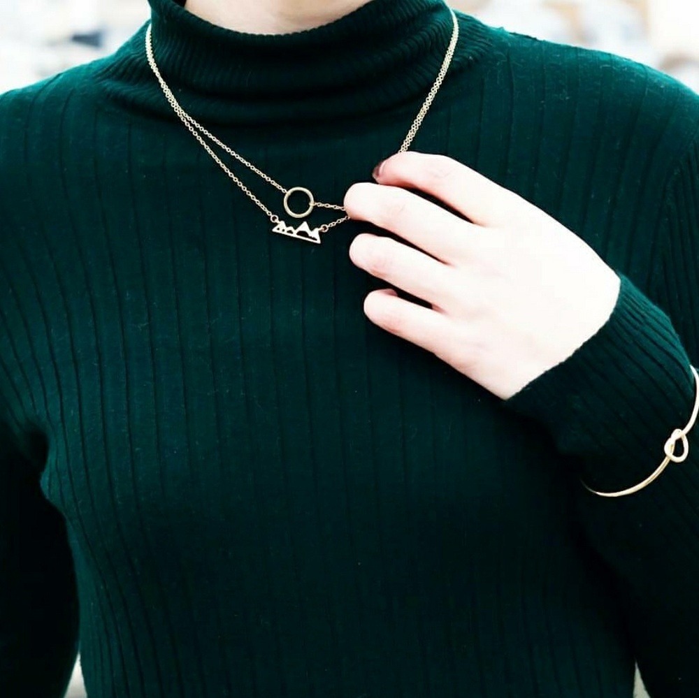 Dainty Circle Necklace - Picture 2 of 5