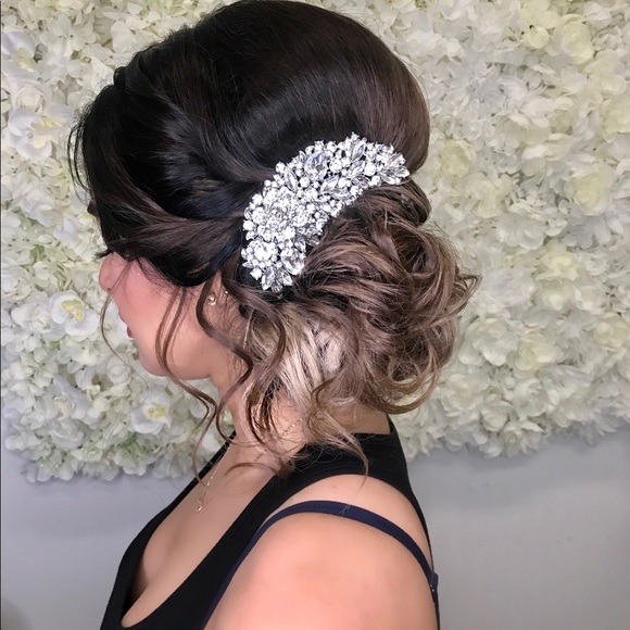 Bridal Rhinestone comb hairpiece