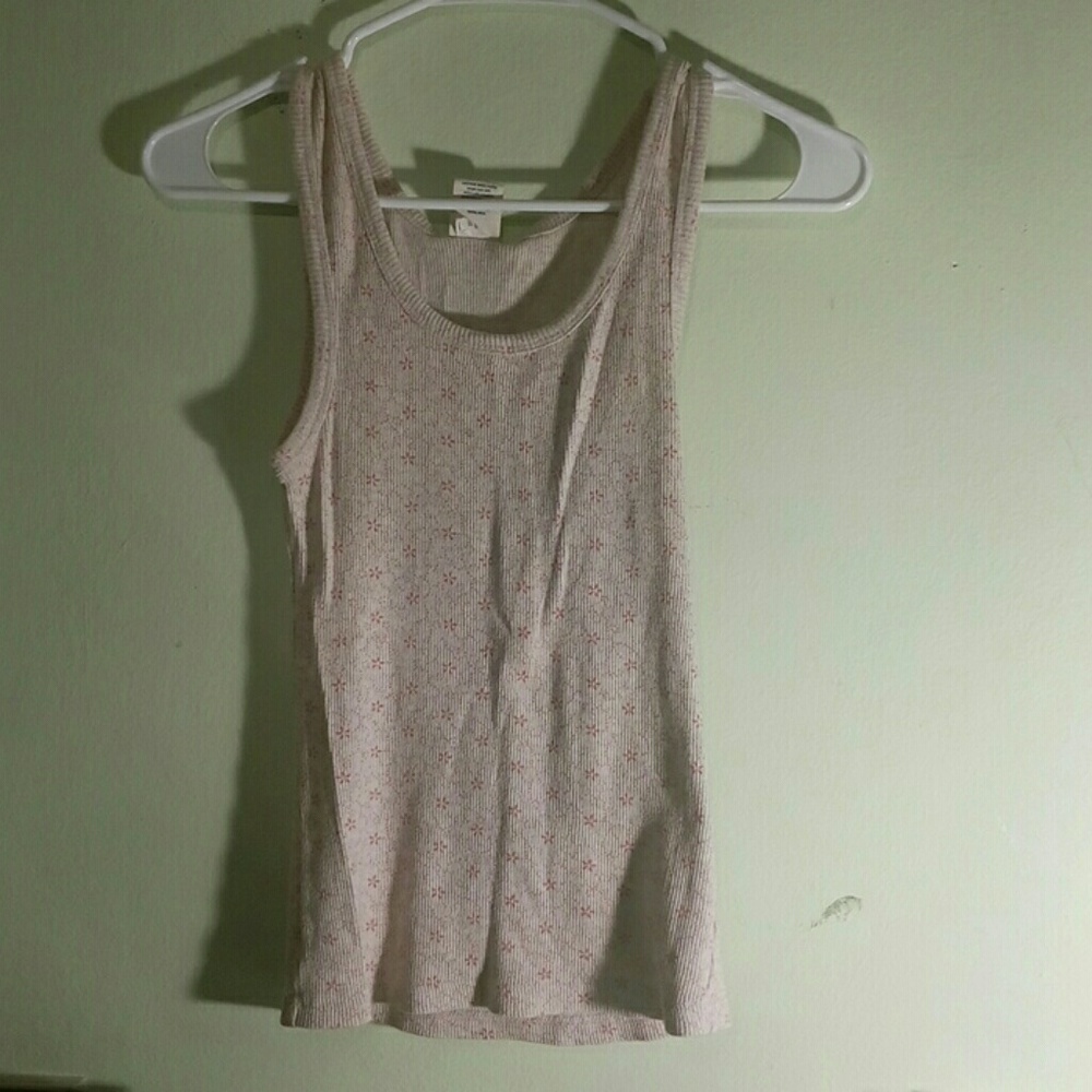 Tan and pink tank top