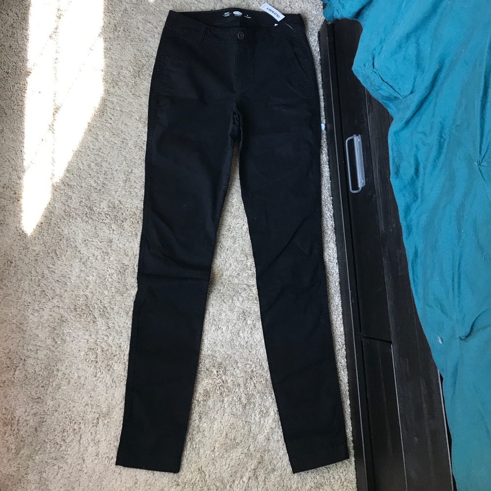 Black skinny work pants