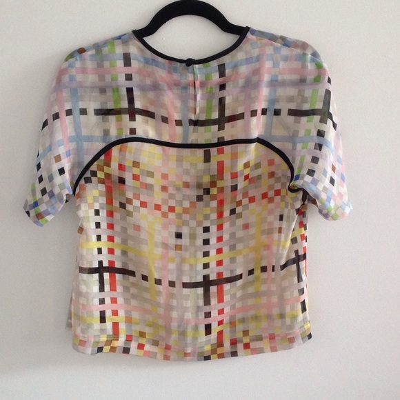 ASOS Sheer Coloured Top - Picture 2 of 4