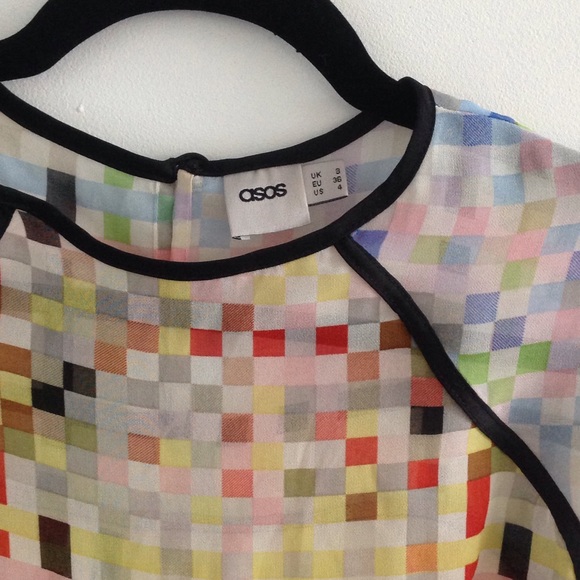 ASOS Sheer Coloured Top - Picture 3 of 4