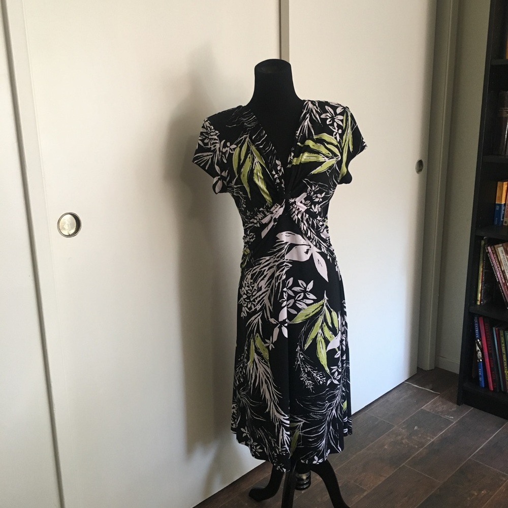 Black floral dress