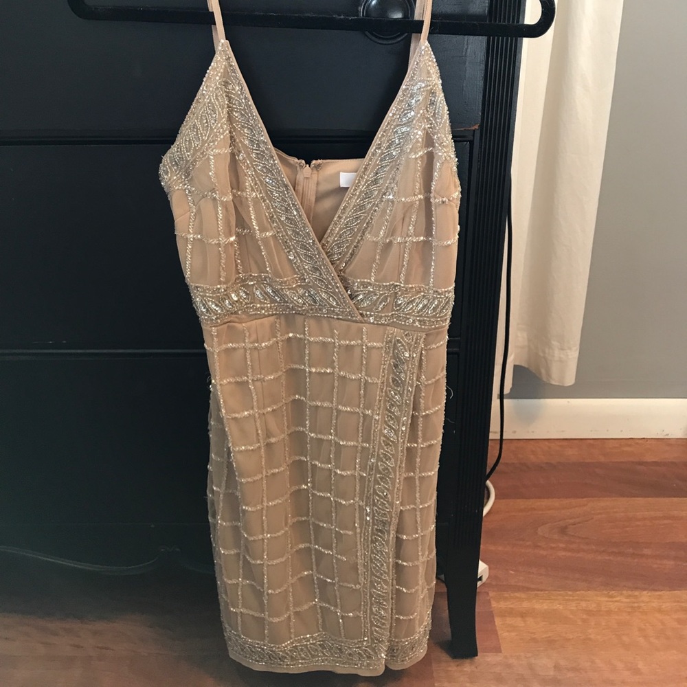 Missguided sequin embellished cami wrap dress