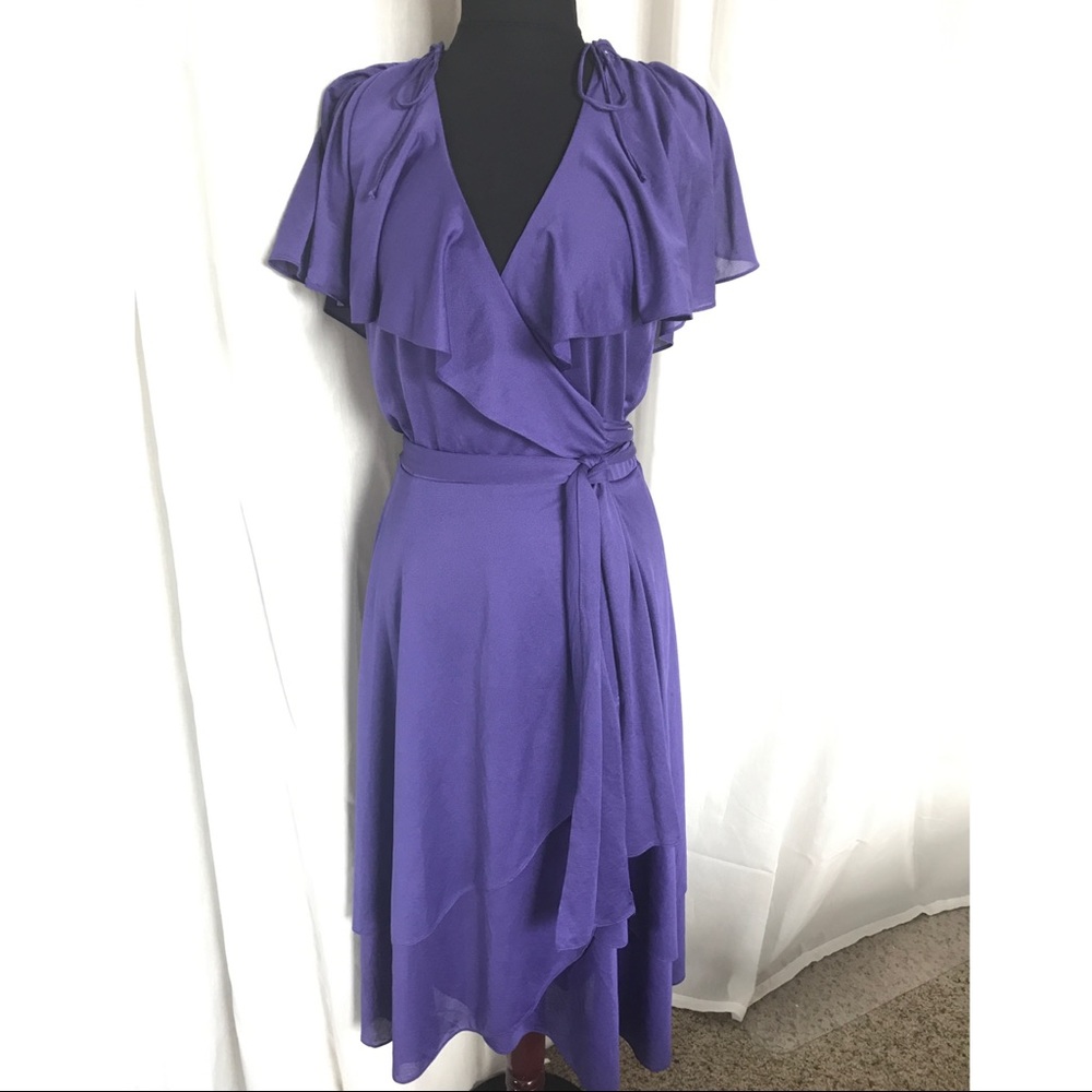 Vintage Purple Wrap Dress