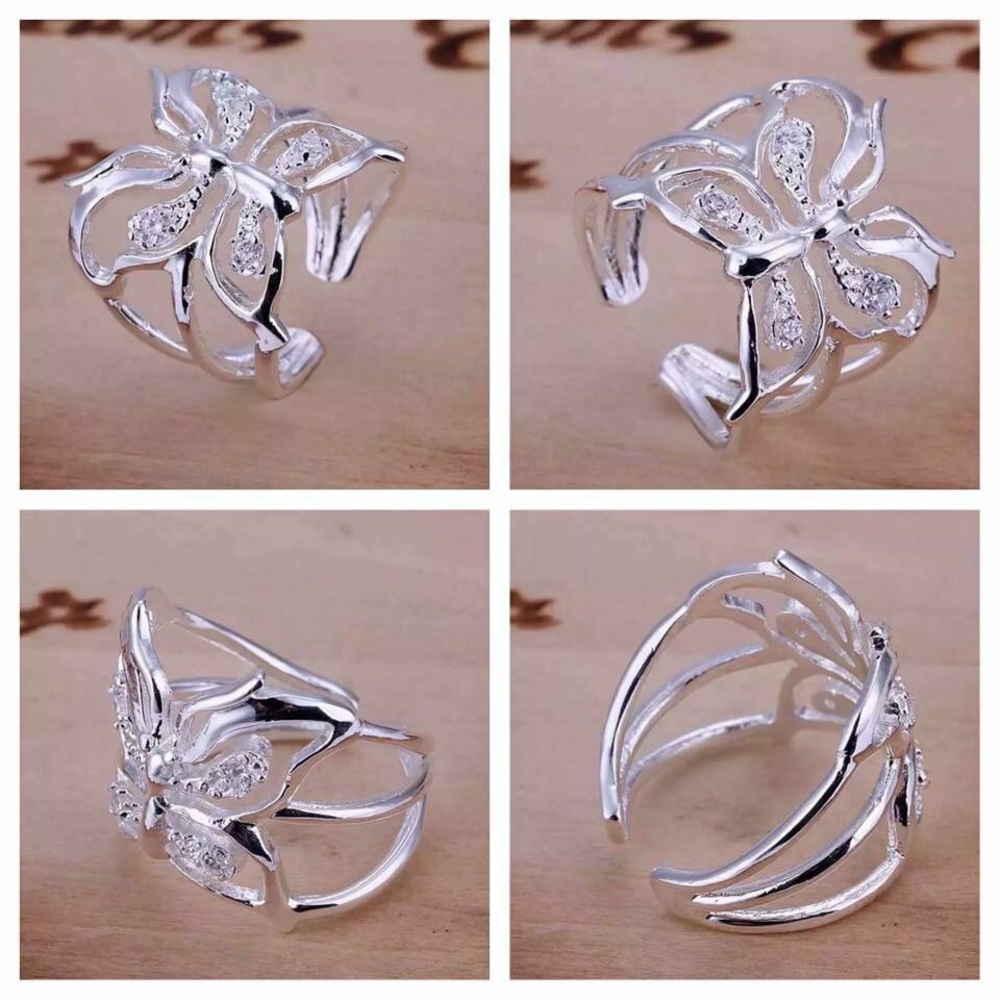 Butterfly ring (sterling silver plated)