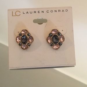 Lauren Conrad Pink and Gray Earrings
