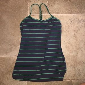 Lululemon Navy and Green women's racer back tank 4