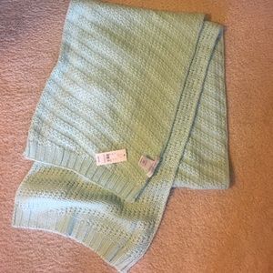 Turquoise knit scarf