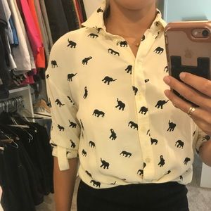bBtton down elephant shirt