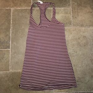 Lululemon maroon and white stripe racer back 4