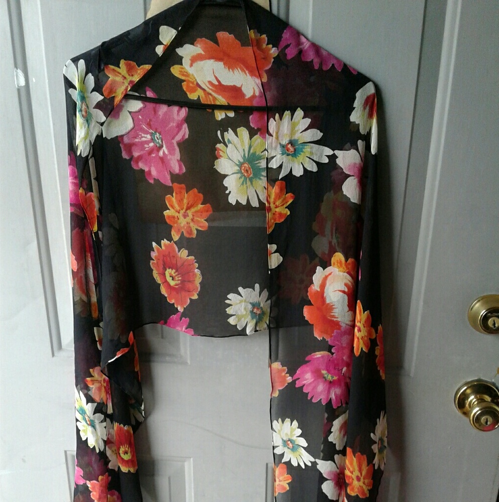 Vintage Cache 100% Silk Scarf Shawl