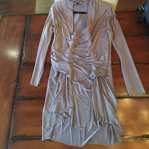 Grey flowy dress with adjustable strap All Saints