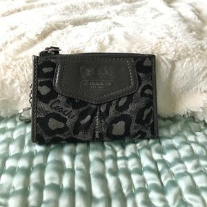 Coach Leopard Print Coin Purse Keychain