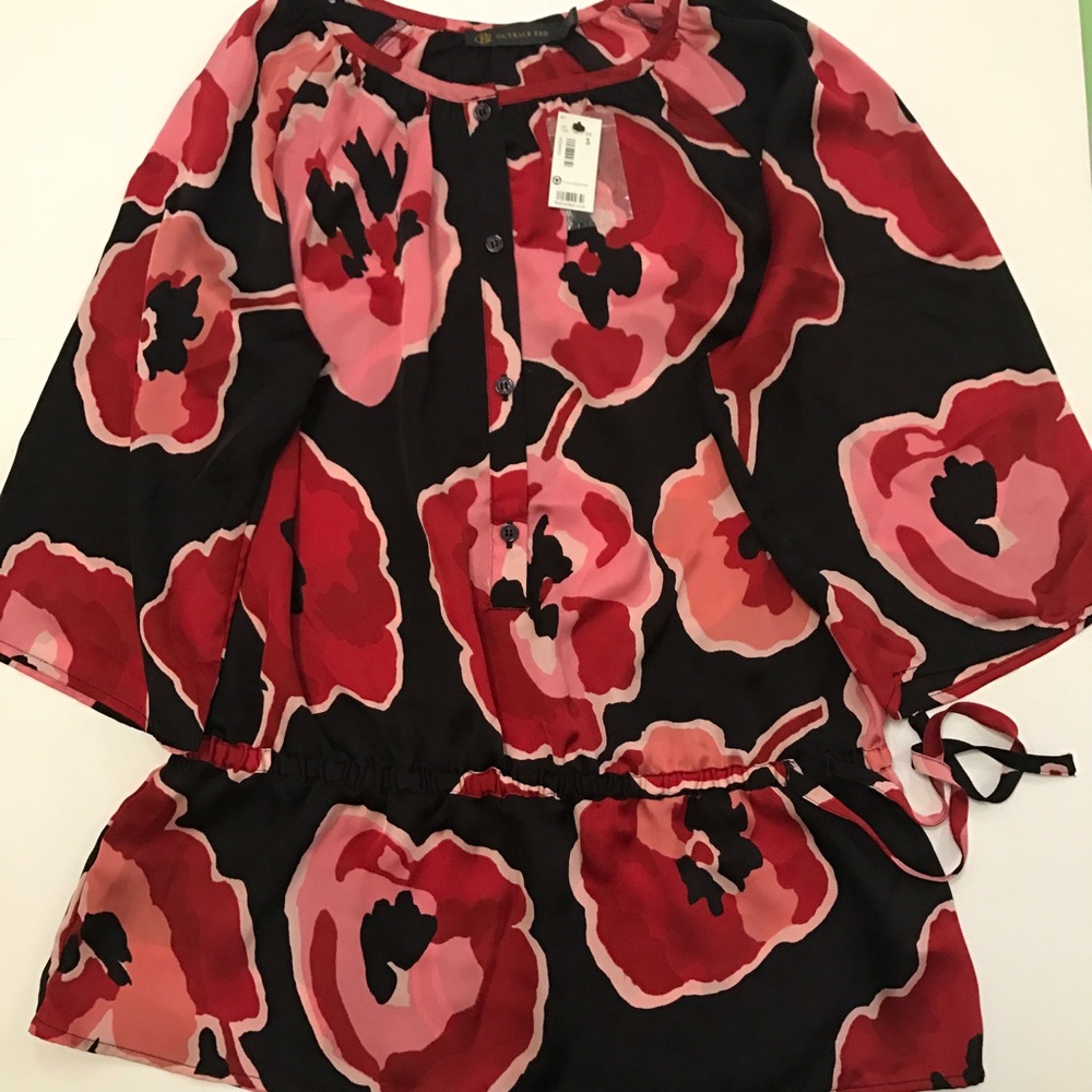 Outback Red from The Limited Blousy floral top