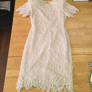 1980s ivory beaded vintage dress