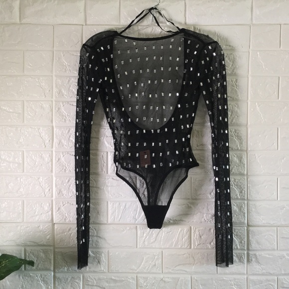 R242 Le chat noir mesh bodysuit | - Picture 5 of 5
