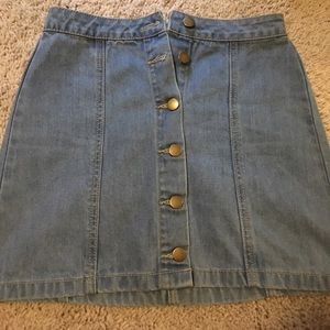 Light denim jean skirt