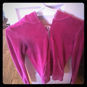 Pink juicy zip up sweater