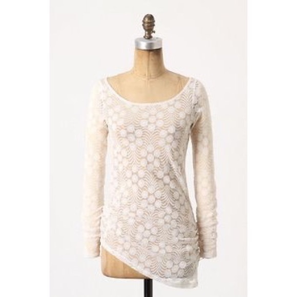 Anthropologie Tops - NWOT Meadow Rue Zoey Pullover Ivory Long Sleeve