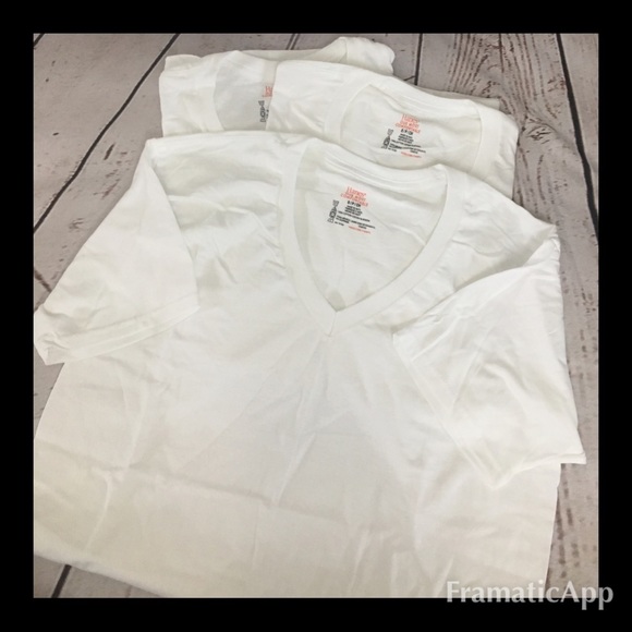 Hanes V-neck undershirt 3 pack. - Picture 2 of 3