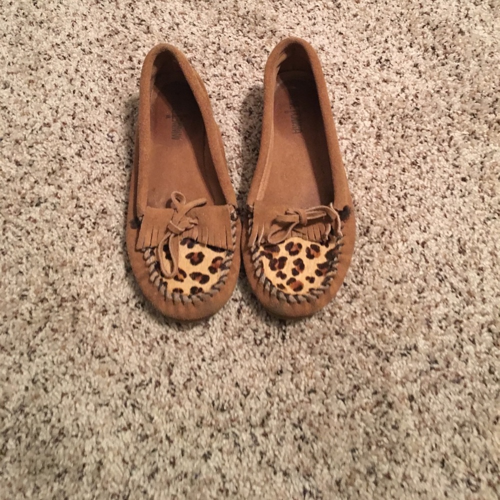 Cheetah print moccasins