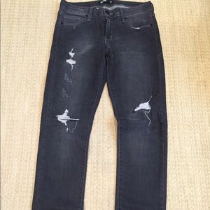 Just Black grey distressed skinny jeans