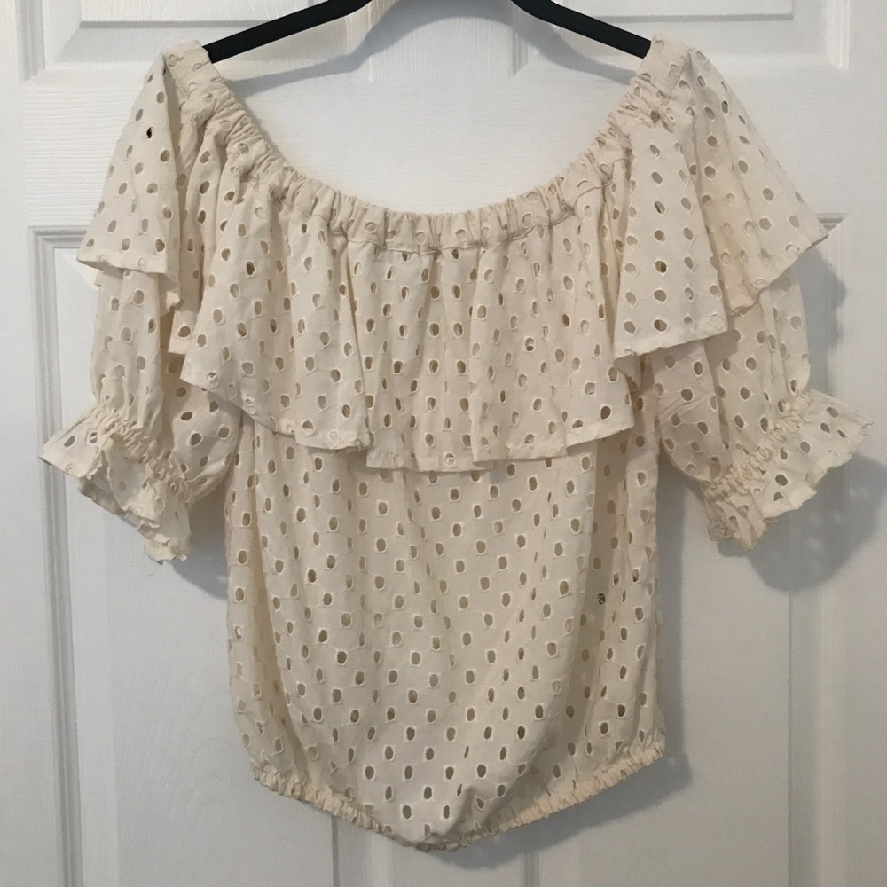 Off the shoulder eyelet top - Picture 4 of 5