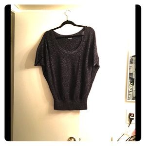 Metallic Black Express Top