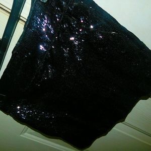 Black sequined mini