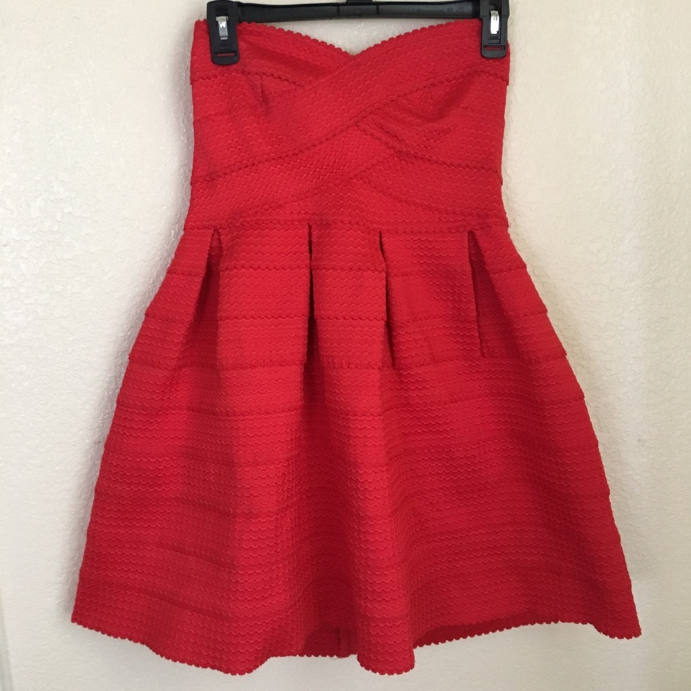 Sans Souci Strapless Red Dress