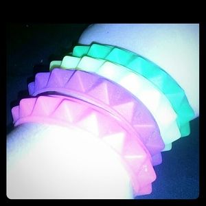 4 Neon Spike Bracelets