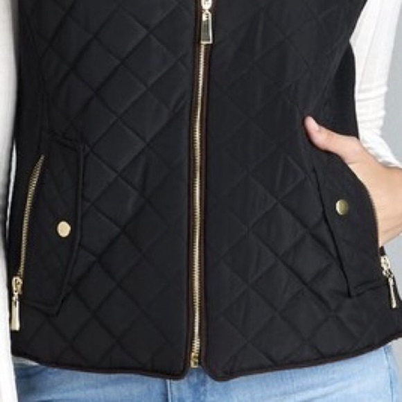 Quilted Vest - Black - Picture 2 of 3