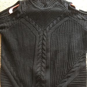 EVERYTHING MUST GO Cold Shoulder Black H&M Sweater