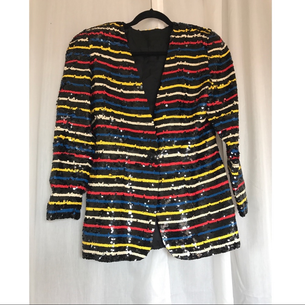 Vintage sequined multi-colored blazer