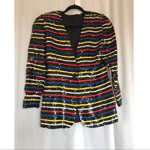 Vintage sequined multi-colored blazer