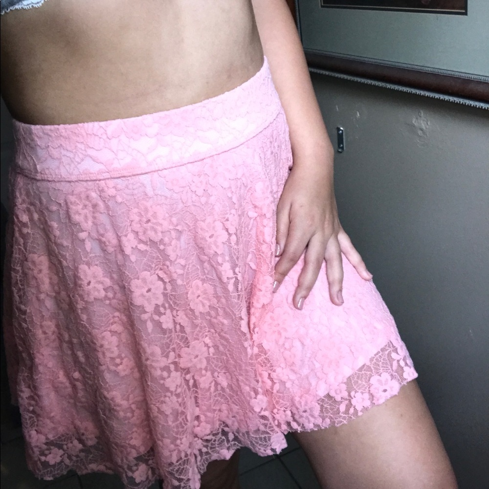 Pink Lace Skirt