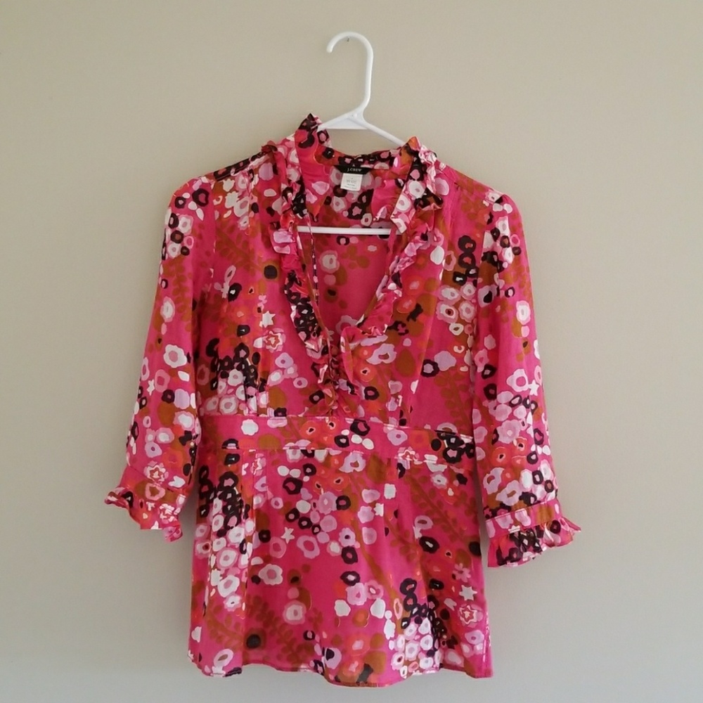 J. Crew Cherry Blossom Frances Blouse