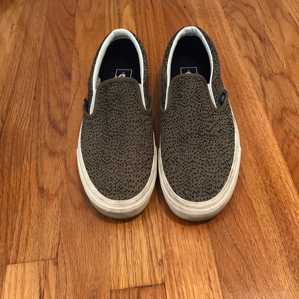 cheetah print slip on vans