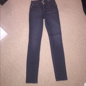 7 For All Mankind high waisted skinny jeans