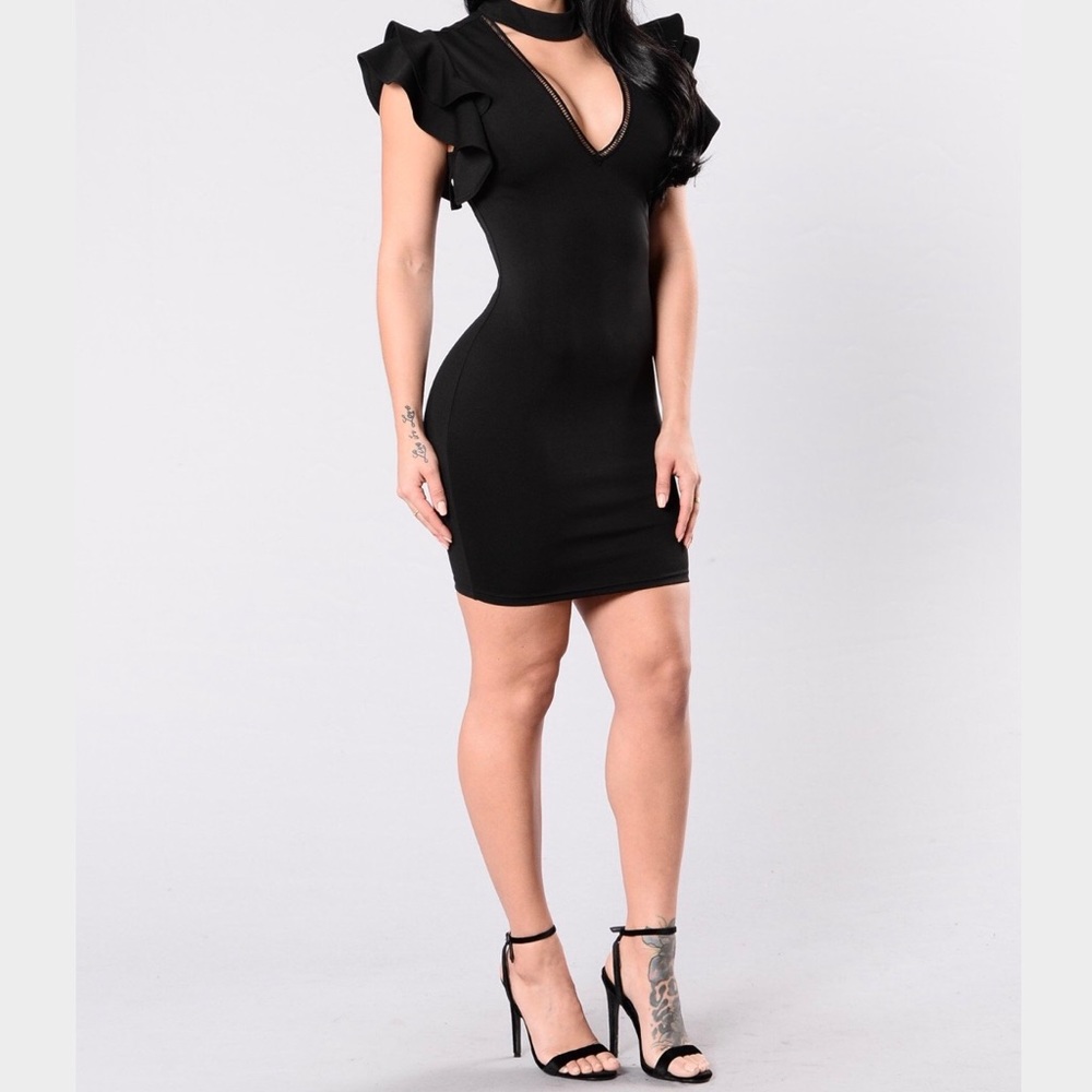 NWT fashion nova black mini dress