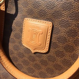 Vintage Celine Macadam Bag With Cross-Body Strap